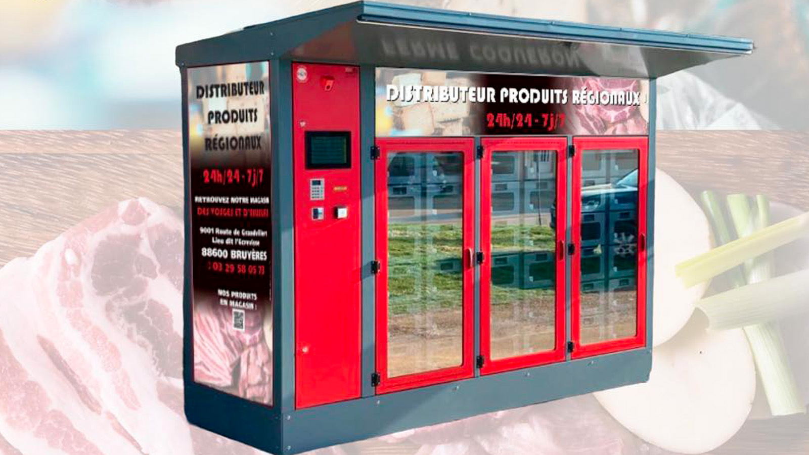 Un nouveau distributeur automatique de produits locaux des « Vosges et d’ailleurs » à Bruyères