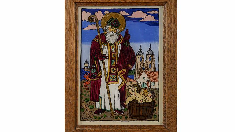 Saint Nicolas, saint patron des Lorrains peint par Etienne Cournault