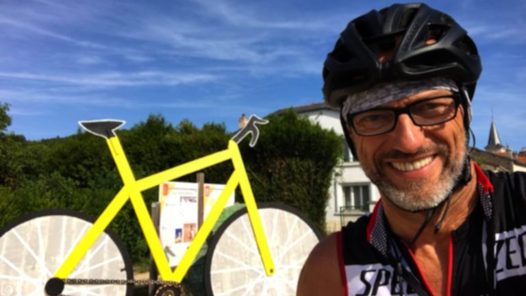 Philippe Le bœuf pédale pour la bonne cause
